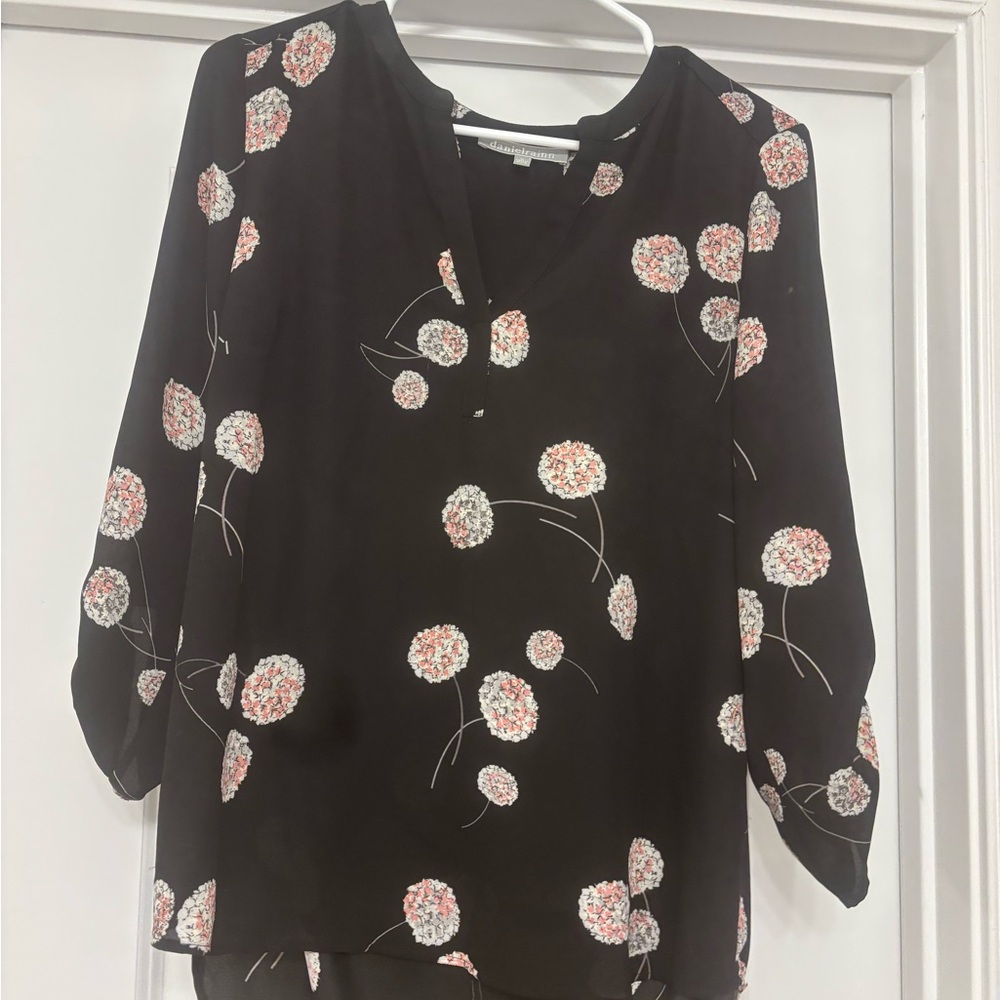 Floral Black Blouse